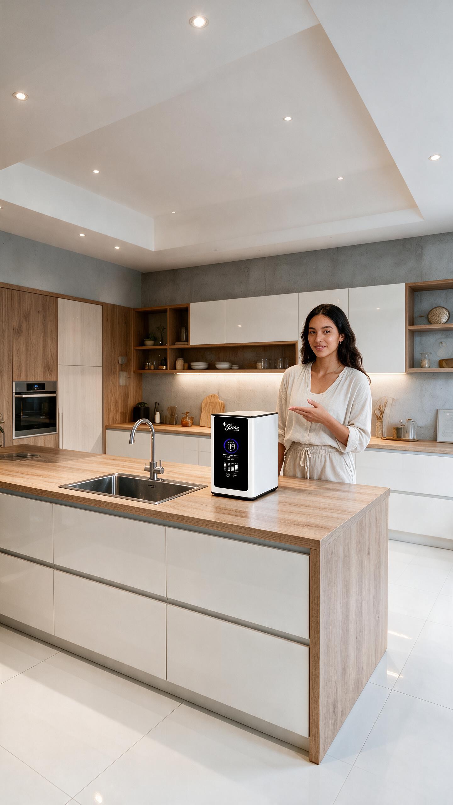 Purificadora +Pura en una cocina moderna